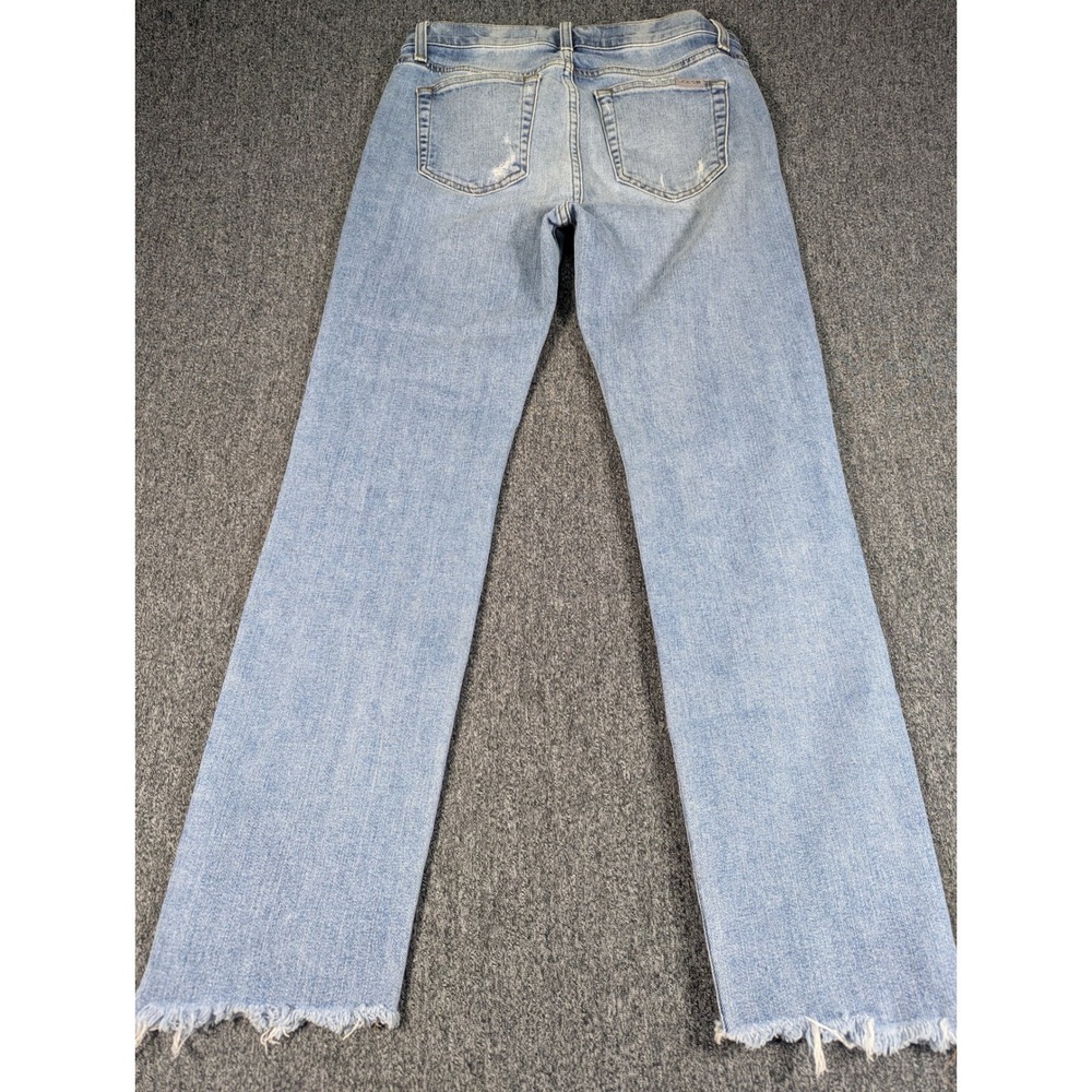 Joes Jeans High Rise Straight Ankle Distressed Light Wash Denim W27 - Picture 6 of 8